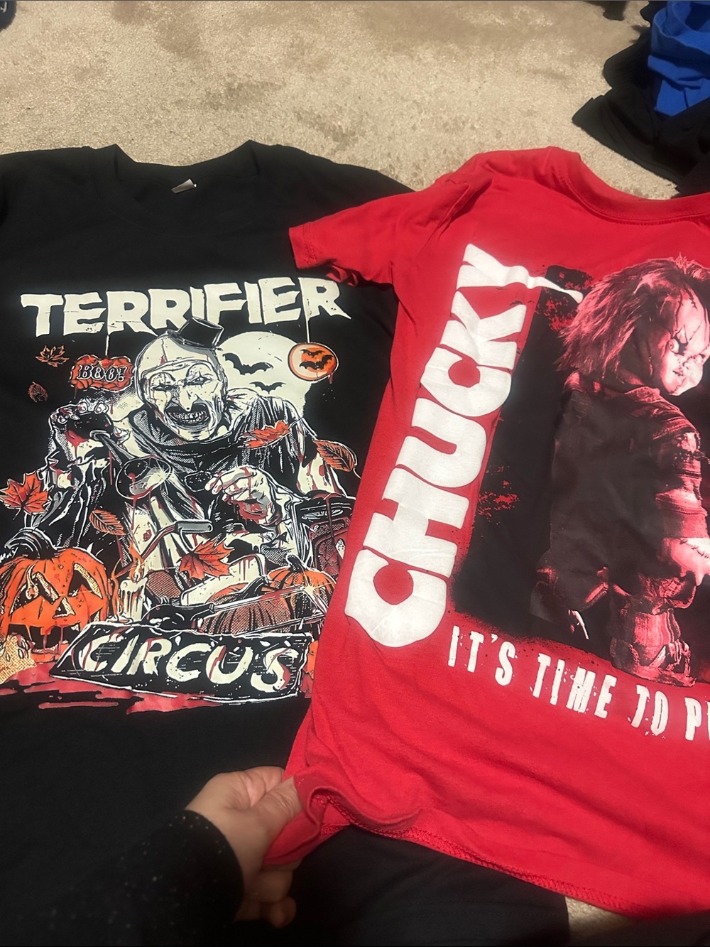 Set of two horror women’s tshirts size small and medium